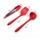thumbnail image 4 of Juego de utensilios de cocina de silicona, cucharas de cocina, espátulas, pinzas, cucharas espumaderas, cucharones de sopa, batidores, pinzas para espaguetis. (Rojo) JM, 4 of 5