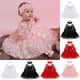 thumbnail image 5 of Odeerbi 3-24 Meses Niñas Mariposa Tul Vestidos Baby Shower Vestidos Con Cinta Lazo Algodón Fiesta de Cumpleaños Vestido de Manga Larga Empalme Vestido de Malla, 5 of 5