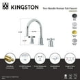 thumbnail image 5 of Kingston Brass KS8328ZX Millennium Two-Handle Deck Mount Roman Tub Faucet, Brushed Nickel, 5 of 6