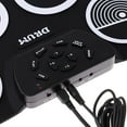 thumbnail image 3 of Portable Foldable Electronic Drum Roll Up Drum 9 Silicone Pad with Drumstick, 3 of 8