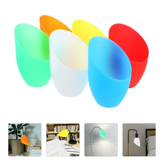 OATIPHO 6Pcs Replacement Lamp Shade for Pendant Floor Wall Lamps Assorted Color Plastic