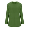 thumbnail image 3 of ZyeKqe Long Sleeve Tops for Women Lightweight Fleece Round Neck Shirts Solid Color Fall Winter TopTrendy Clothes, 3 of 4