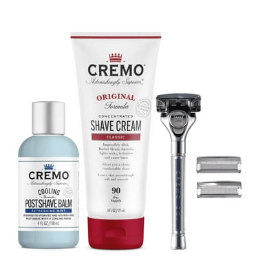 Cremo Man Gift Set Barber Grade Shave with Kit Barber Grade Razor   Original Shave Cream   Cooling Post Shave Balm *EN