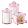 thumbnail image 2 of Qtip Holder Dispenser with Lid - 10-Ounce Bathroom Storage Box for Cotton Balls Cotton Swab Bath Salts Vanity Canisters, 2 of 9