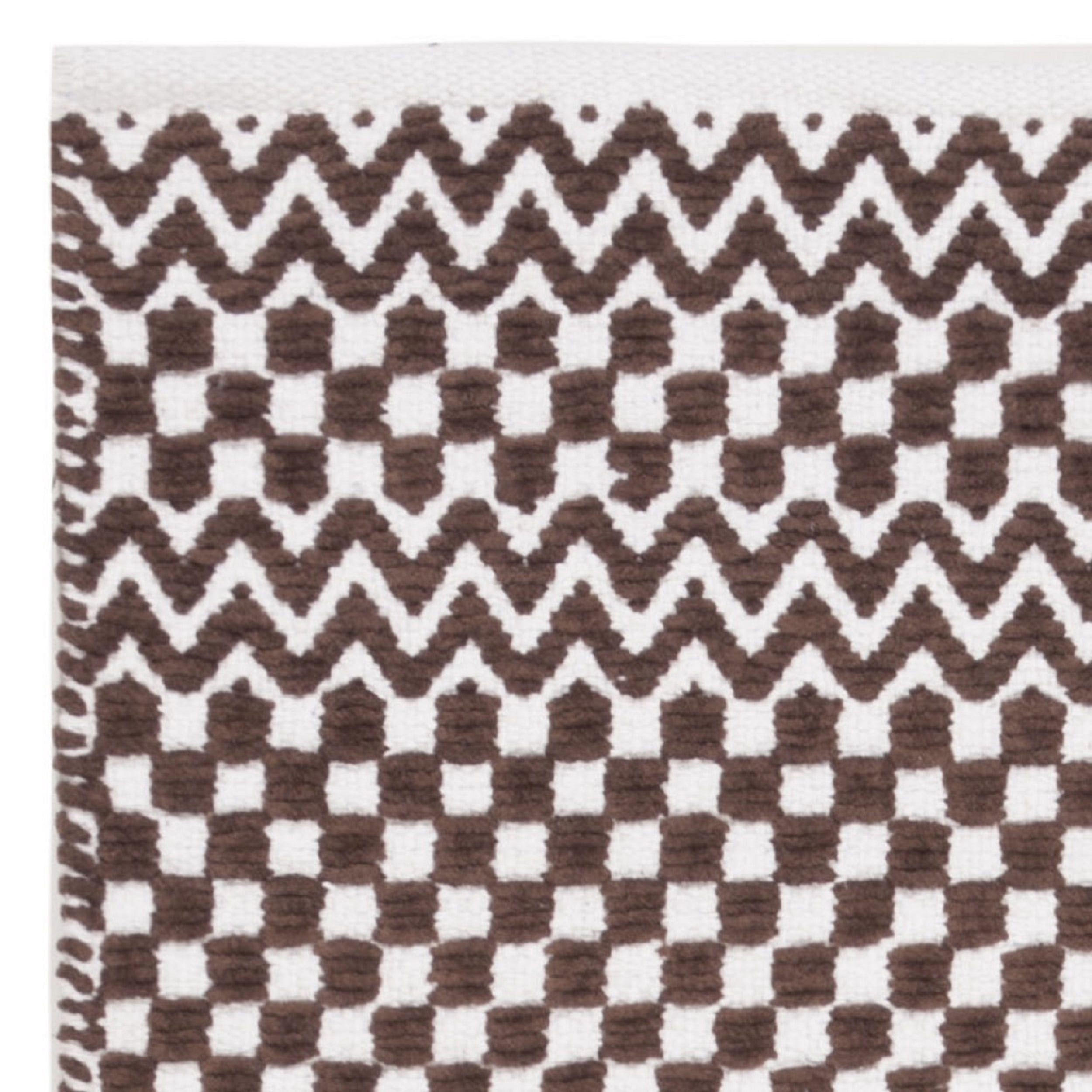 SAFAVIEH Boston Peter Geometric Cotton Area Rug, Brown, 4' x 6'