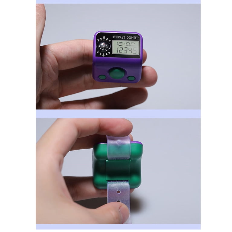 Contatore Digitale A LED Per Dita - Clicker Elettronico Tasbeeh, Per Giri, Inventario, 11,4 X 6,3 Cm