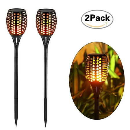 Ktaxon 96 Led Solar Flame Lights Weatherproof Flickering Outdoor Ktaxon 96 Led Solar Flame Lights Weatherproof Flickering Outdoor Landscape Decoration Spotlight For Yard Garden Patio Deck 2pcs Com