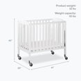 thumbnail image 5 of Dream On Me, 3 in 1 Birch Folding Portable Crib - White, 5 of 11