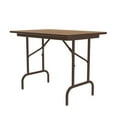 thumbnail image 2 of Correll CF 24" x 36" Metal Keyboard-Height Folding Table in Medium Oak, 2 of 8