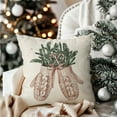 thumbnail image 3 of Christmas Pillow Covers 20x20 Set of 4 Christmas Tree Gloves Neutral Christmas Decor Outdoor Xmas Winter Holiday Beige Decorative Throw Pillow Case Home Decorations for Living Room Couch, 3 of 6