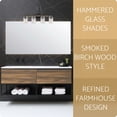 thumbnail image 3 of Kira Home Ashton 28" 4-Light Farmhouse Vanity / Bathroom Light + Hammered Glass Shades, Smoked Birch Finish, 3 of 7