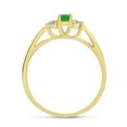 thumbnail image 6 of 10k Yellow Gold Oval Emerald And Diamond Ring, 6 of 8