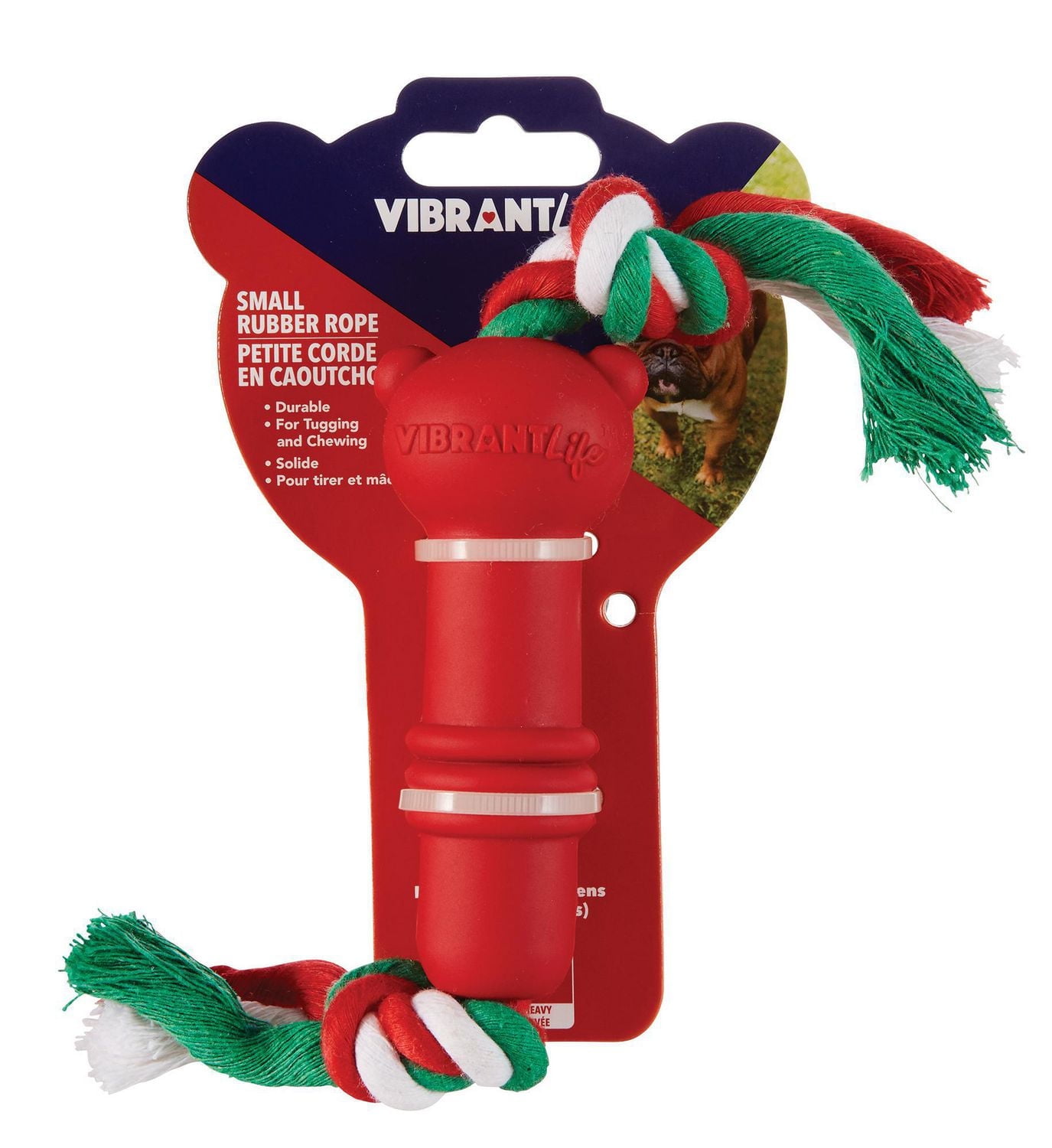 JOUET POUR CHIEN EN CORDE DE CAOUTCHOUC VIBRANT LIFE