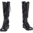 thumbnail image 3 of Pro Wrestling Lace-Up Boots and Coordinating Wristbands Black XL, 3 of 10