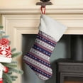 thumbnail image 4 of Christmas Stockings Dark Blue Reindeer and Donkey Pattern Personalized 14.8 Inch, 4 of 5
