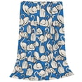 thumbnail image 2 of Fuzoiu Swan Birds Print Ultra-Soft Micro Fleece Blanket,All Seasons Flannel Throw, Lightweight Blanket for Bed, Sofa, Couch, Movie Night, Camping, and Travel-80"x60", 2 of 7