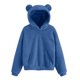 thumbnail image 4 of Sudadera corta,Suéter de pijama para mujer, manga larga con bolsillo, suave forro polar, ropa de estar en casa cómoda, sopatenor, 4 of 9