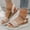 Rose Gold, variant on EliteGoogv Womens Sandals Platform Wedge Sandals For Women Summer Casual Walking Shoes Comfortable Heeled Sandals Travel Beach Vacation Shoes US: 7.5 Rose Gold