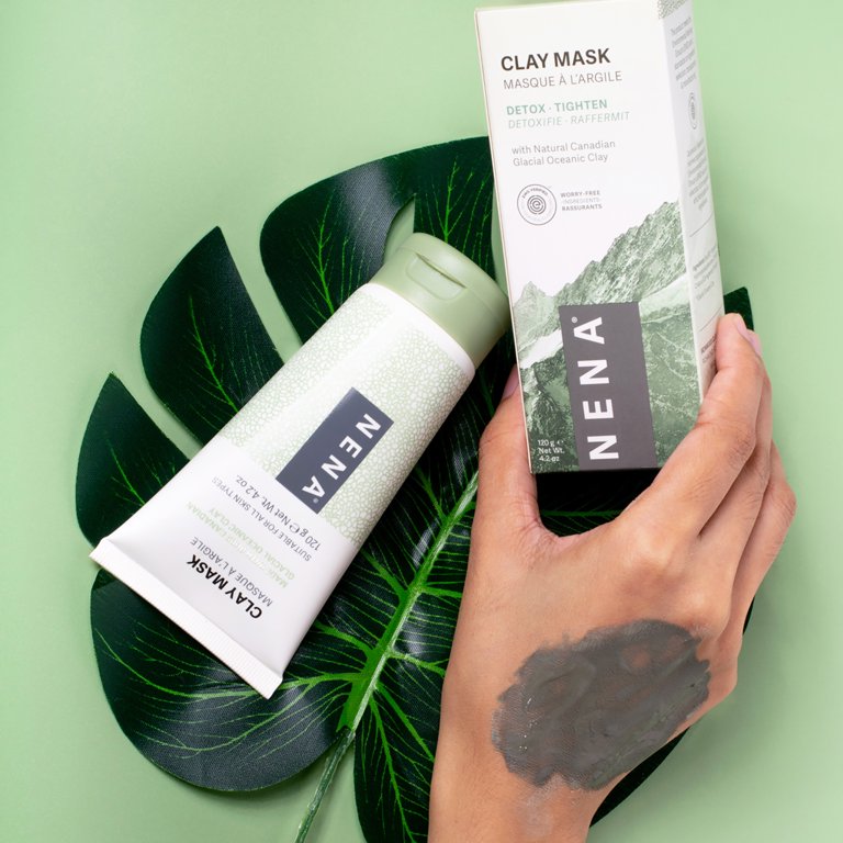 GlamGlow Face Mud Mask, Glacial Clay for Sensitive Skin, Acne