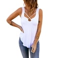 thumbnail image 1 of Playeras,Blusas y Tops,Ropa para Mujer Mujeres Tank Top Camisola sexy informal de color sólido para mujer Chaleco sexy (White, XXXXXL), 1 of 6