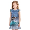 thumbnail image 1 of Balery Lighthouse in Havana Camisón de princesa para niñas, pijama de algodón con mangas abullonadas, suave y bonito.-Large, 1 of 6