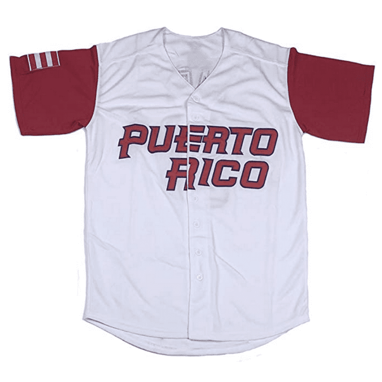 Baez #9 Men's Baseball Jersey Puerto Rico World Game Classic Stitched Shirt M, Size: Medium, White