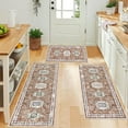 thumbnail image 3 of Farmhouse Kitchen Rugs Sets of 3, Kitchen Runner Rugs Non Slip Washable, Boho Kitchen Mats for Floor, Indoor Door Mat Entrance, Laundry Room Rug, Thick Kitchen Floor Mat Carpet, 3 of 6