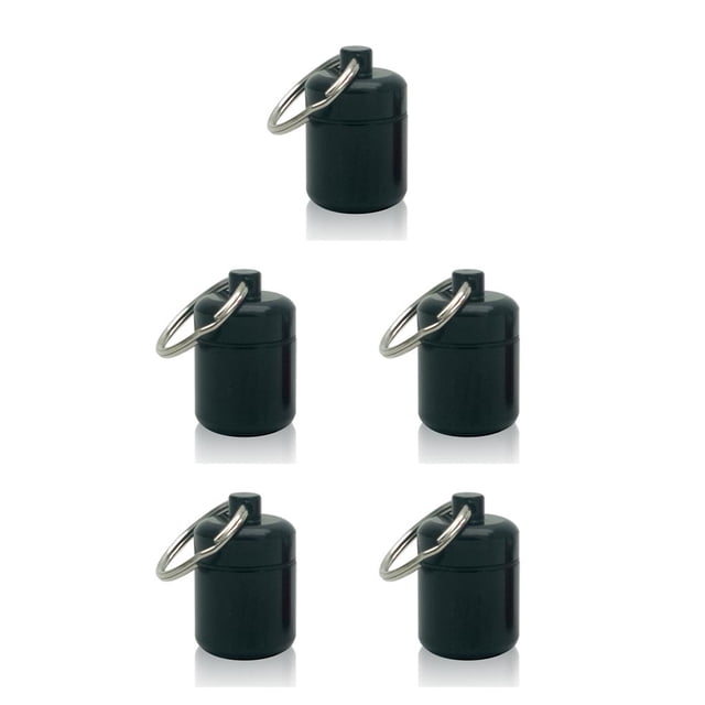 Wosthever Mini píldoras Caja de transporte Llavero de aleación de aluminio Botella Acampar al aire libre Senderismo Tabletas personales Type2 NO2