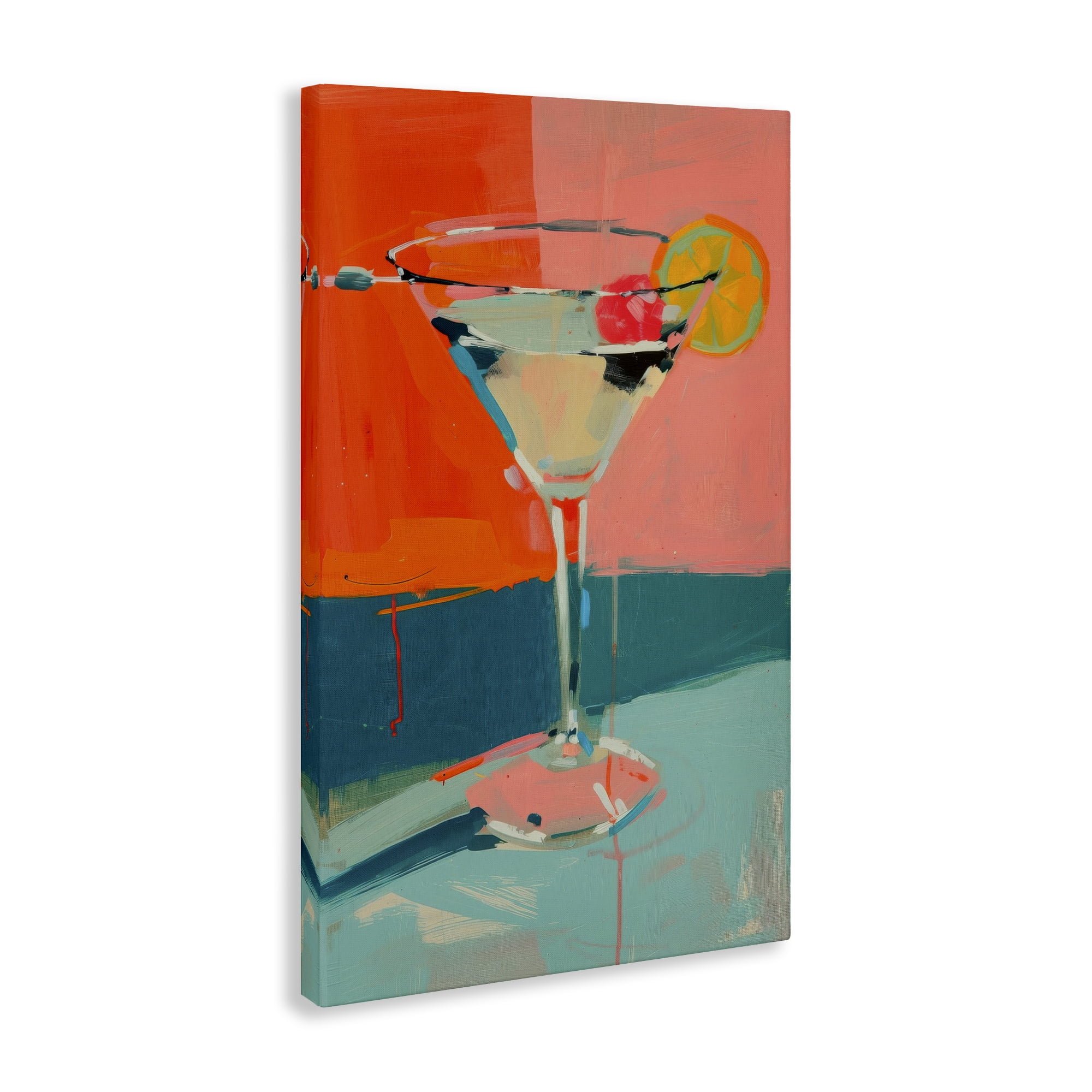 Stupell Industries Modern Cocktail Time Food & Beverage Painting Wrapped Canvas Art Print Wall Art, 16 x 24