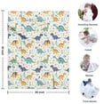 thumbnail image 4 of LightColor Dinosaurs Floral Pattern Blanket,Comfortable Soft Lamb Wool Throw Blanket,All Season,Warm Lightweight Blankets for Sofa Bed Couch Living Room Chair,30"x40", 4 of 4