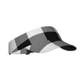 thumbnail image 2 of Kll Sport Sun Visor Hats Ball Caps Empty Top Baseball Sun Cap For Men Women-White And Black Plaid Pattern, 2 of 8