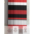 thumbnail image 6 of Red Black Sheer Curtains 45 Inches Long 2 Panels Grey Stripes Abstract Modern Geometric Stripe Light Filtering Semi Sheer Window Curtains Drapes for Bedroom Living Room 52"x45", 6 of 7