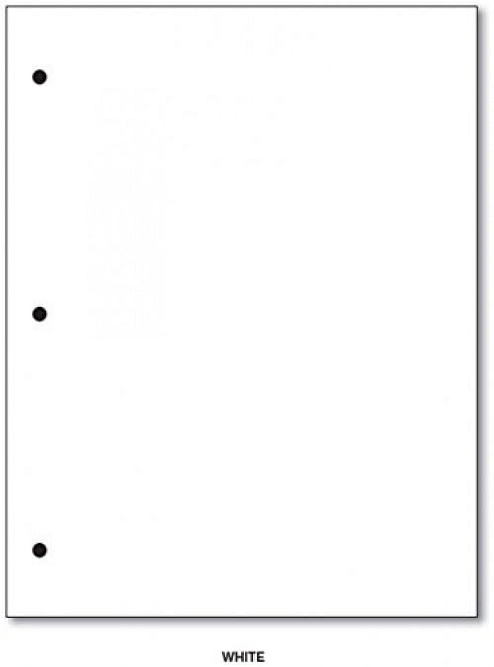 8-1/2 x 11 Laser Cut Sheet, 20# White Stock, 7 Hole Punch Left, 5/16  Diameter (Carton of 2500)