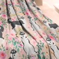 thumbnail image 3 of Husky Dog Flower Floral Blanket,Comfortable Soft Flannel Throw Blanket,All Season,Warm Lightweight Blankets for Sofa Bed Couch Living Room Chair,60"x80"(150x200cm), 3 of 4
