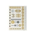 thumbnail image 6 of Wrapables® Celebrity Inspired Temporary Tattoos in Metallic Gold Silver and Black (6 Sheets), Large, Feathers & Floral, 6 of 8