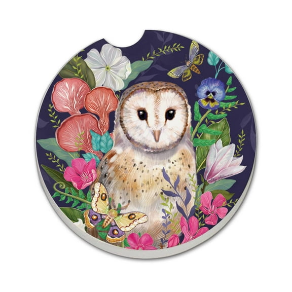 Thirstystone "Barn Owl" Single Coaster for Vehicle Cup Holder