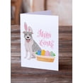thumbnail image 2 of Blue Brindle Pit Bull Terrier Easter Greeting Cards and Envelopes Pack of 8 7 in x 5 in, 2 of 3