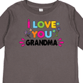 thumbnail image 4 of Inktastic I Love You Grandma with Flowers Girls Long Sleeve Toddler T-Shirt, 4 of 5