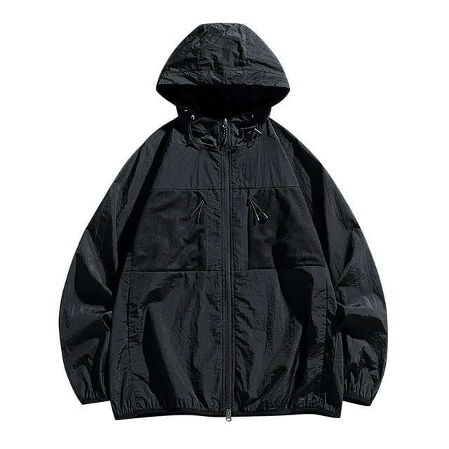 Birdeem Vestes pour Hommes Ensemble Écran Solaire pour Hommes Veste Décontractée à Manches Longues avec Capuchon