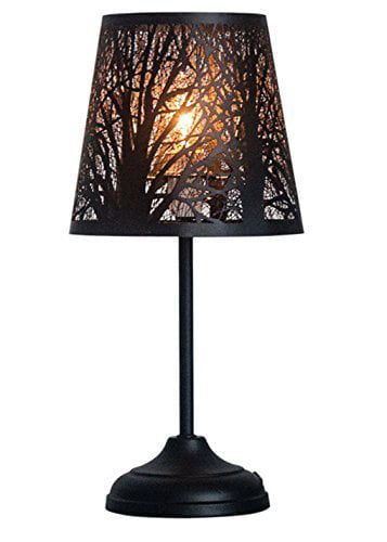 Forest Bed Side Table Lamp Desk, Small Table Lamp With Shade