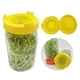 thumbnail image 3 of Set of 4 easy-rinse and drain plastic sprouting lids for wide mouth jars, 3 of 4