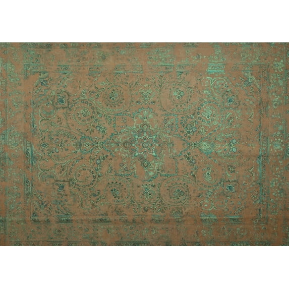 Ahgly Company Indoor Rectangle Persian Turquoise Blue Bohemian Area Rugs, 4' x 6'