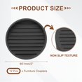 thumbnail image 2 of 2" Non Slip Furniture Coasters, 12pcs Round Rubber Furniture Pads Caster Cups Furniture Feet Floor Protectors Bed Stopper for Hardwood Floors Table Sofa, Black, 2 of 7