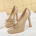 thumbnail image 3 of High Heels for Women Stiletto Pointed Toe Pumps 12CM Bow Wedding Shoes Sexy for Bride Prom Party, 3 of 6