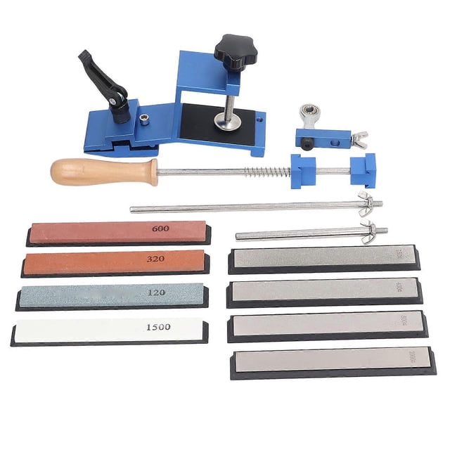 Fixed Angle Knife Sharpener Kit with 4 Whetstone 4 Diamond Grinding Stone Knife Sharpening Tool
