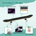 thumbnail image 4 of 31'' Complete Skateboard 7 Layer Canadian Maple Double Kick Deck Skateboards Velvet violet seamless elements stars butterflies crescents Trendy Skate Board for Beginner Adult Gifts, 4 of 5