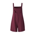 thumbnail image 3 of FVWITLYH Jumpsuits For Women Shorts Jumpsuits for Women Casual Summer Rompers Sleeveless Loose Strap Shorts Overalls Jumpers with Pockets Purple,M, 3 of 5