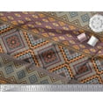 thumbnail image 2 of Soimoi Tissu Viscose Georgette Imprimé Géométrique Sud-Ouest Tissu au Mètre 42 Pouces de Large, 2 of 3