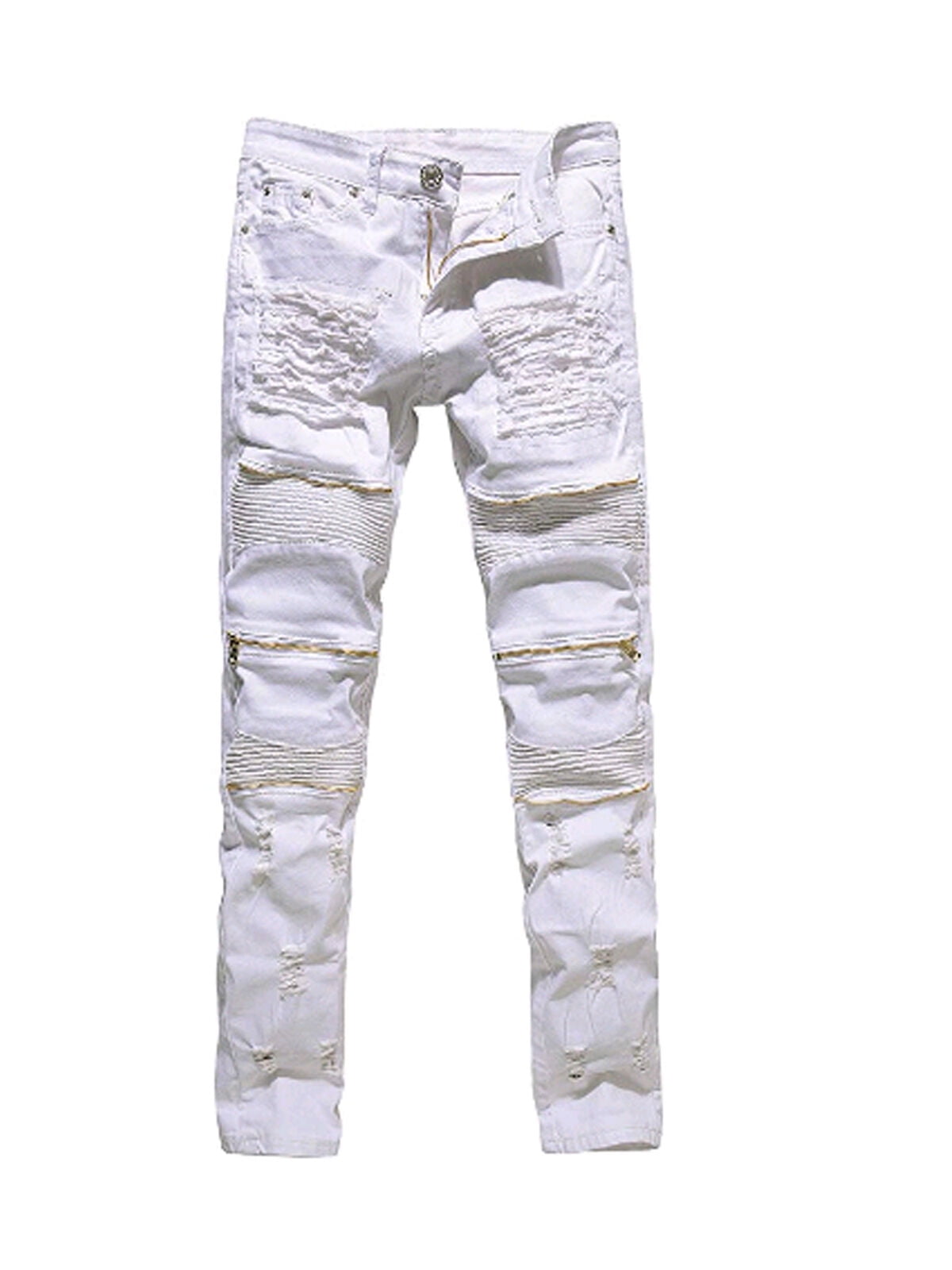 straight biker jeans