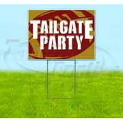 Tailgate Party Chiefs (18" x 24") Yard Sign, Includes Metal Step Stake